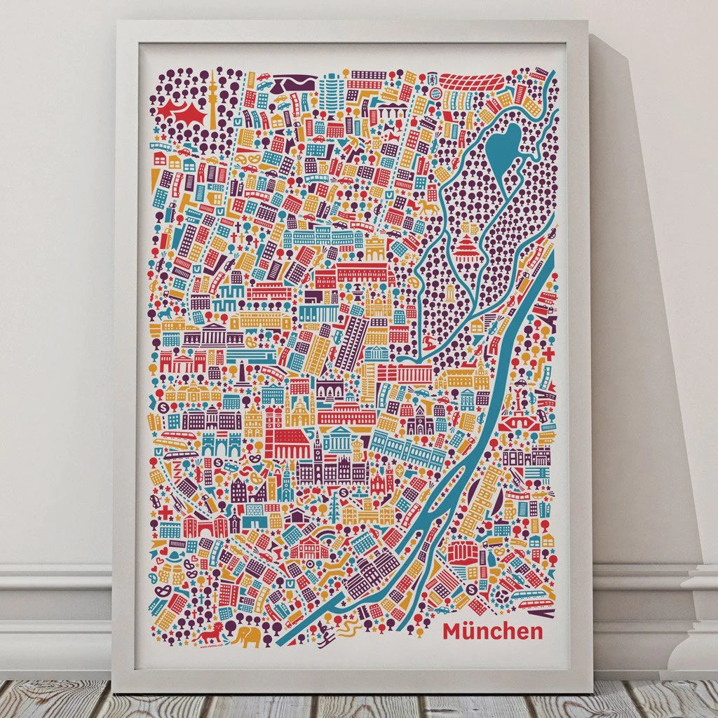 Wieder da! Das bunte München Poster in allen Größen!
