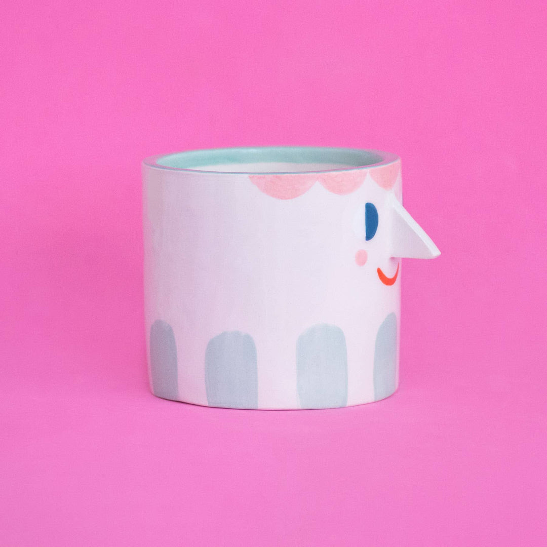 Ana Seixas Blumentopf Blumentopf  |  Friendly Face rosa blau bei Nauli and Stories