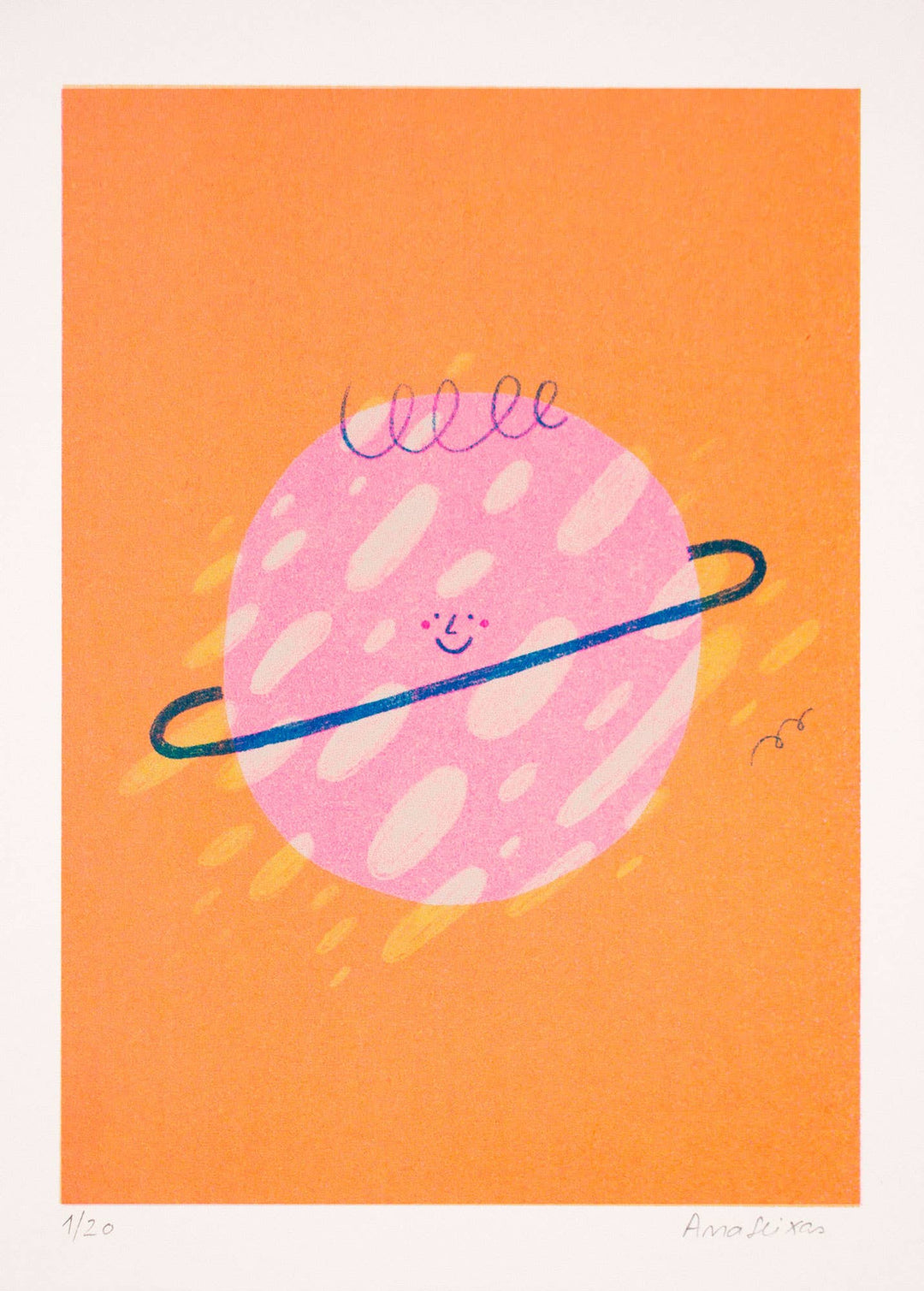 Ana Seixas Kunstdruck Risographie Druck A5 | Planeta bei Nauli and Stories