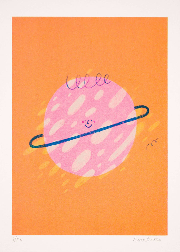 Ana Seixas Kunstdruck Risographie Druck A5 | Planeta bei Nauli and Stories