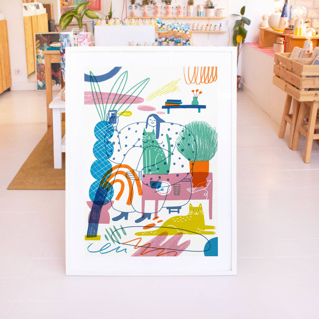 Ana Seixas Poster Poster 50 x 70 cm |  Online chatting with my friends bei Nauli and Stories