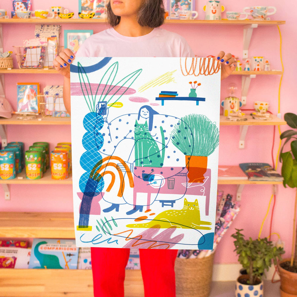 Ana Seixas Poster Poster 50 x 70 cm |  Online chatting with my friends bei Nauli and Stories