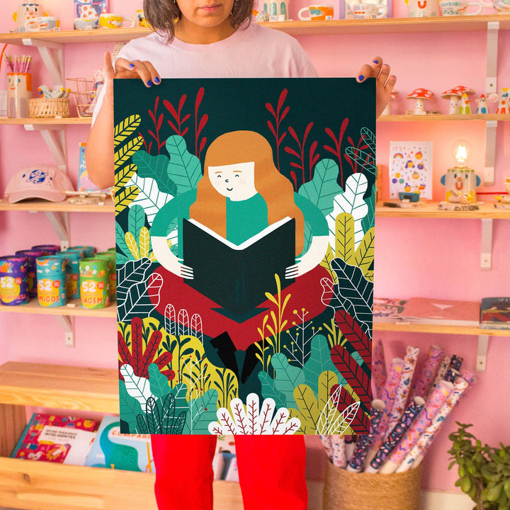 Ana Seixas Poster Poster 50 x 70 cm | Reading Garden bei Nauli and Stories