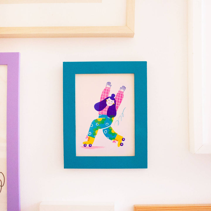 Ana Seixas Risographie Druck A5 | Rollerskater bei Nauli and Stories