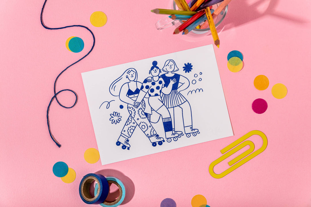 Ana Seixas Roller Skater Girls // A5 Risograph bei Nauli and Stories