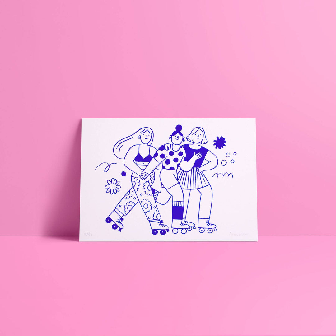 Ana Seixas Roller Skater Girls // A5 Risograph bei Nauli and Stories