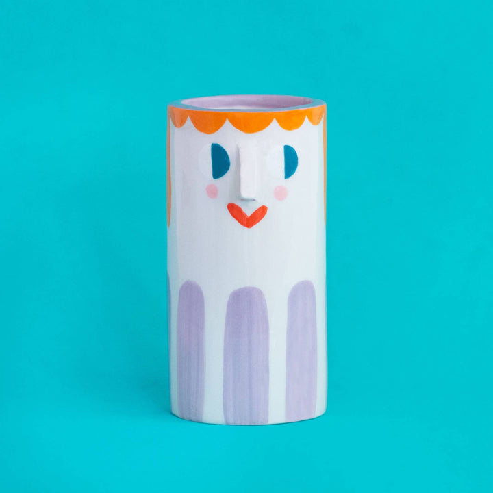 Ana Seixas Vase Vase | Ordnungshelfer Mädchen mit lila Streifen bei Nauli and Stories