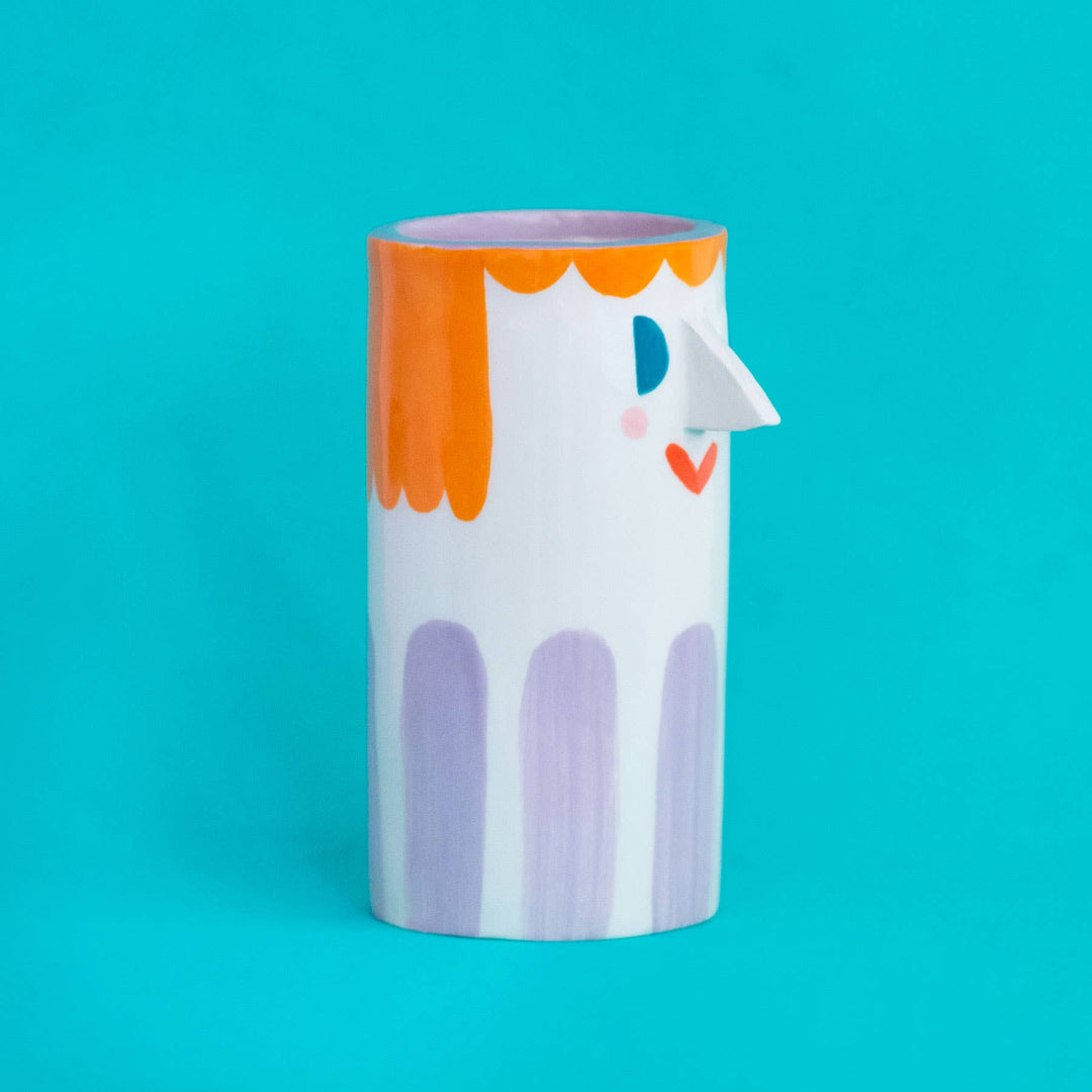 Ana Seixas Vase Vase | Ordnungshelfer Mädchen mit lila Streifen bei Nauli and Stories