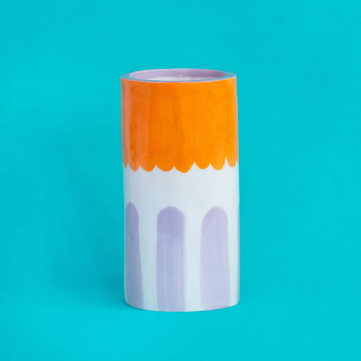 Ana Seixas Vase Vase | Ordnungshelfer Mädchen mit lila Streifen bei Nauli and Stories