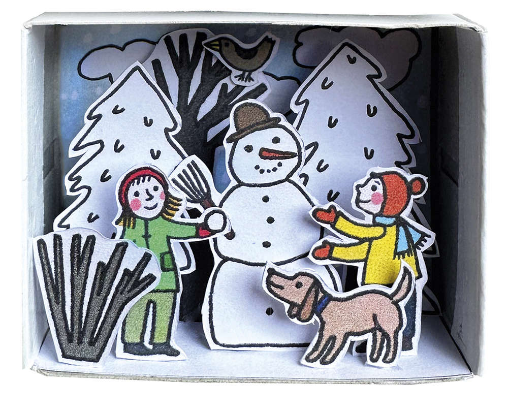 Bastelset Streichholzschachtel Bastelbogen Winterfreuden in der Streichholzschachtel bei Nauli and Stories