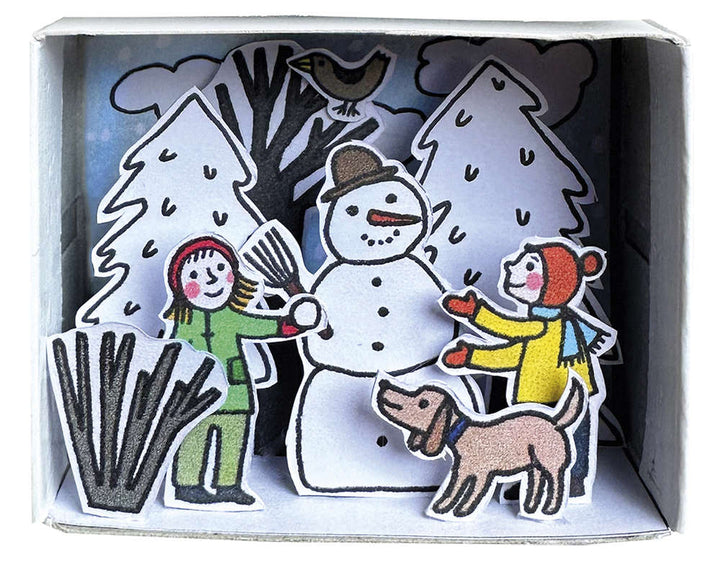 Bastelset Streichholzschachtel Bastelbogen Winterfreuden in der Streichholzschachtel bei Nauli and Stories