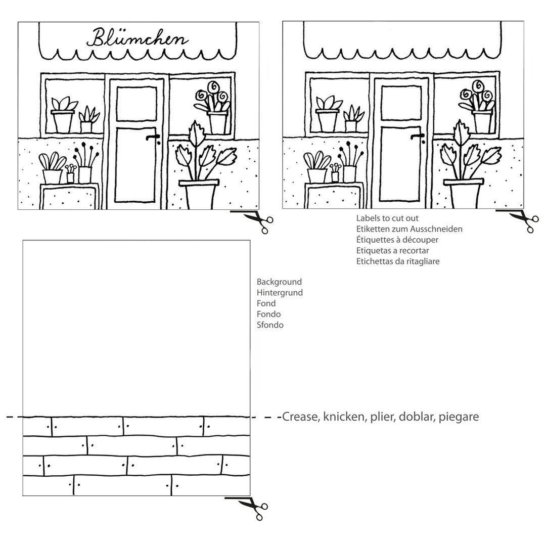 Bastelset Streichholzschachtel Blumenladen in der Streichholzschachtel bei Nauli and Stories