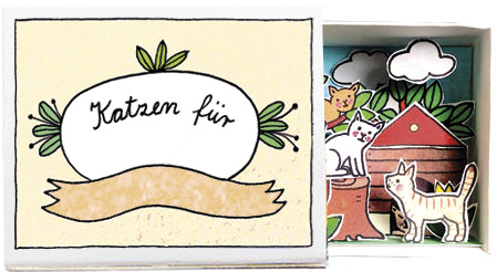 Bastelset Streichholzschachtel Katzen in der Streichholzschachtel bei Nauli and Stories