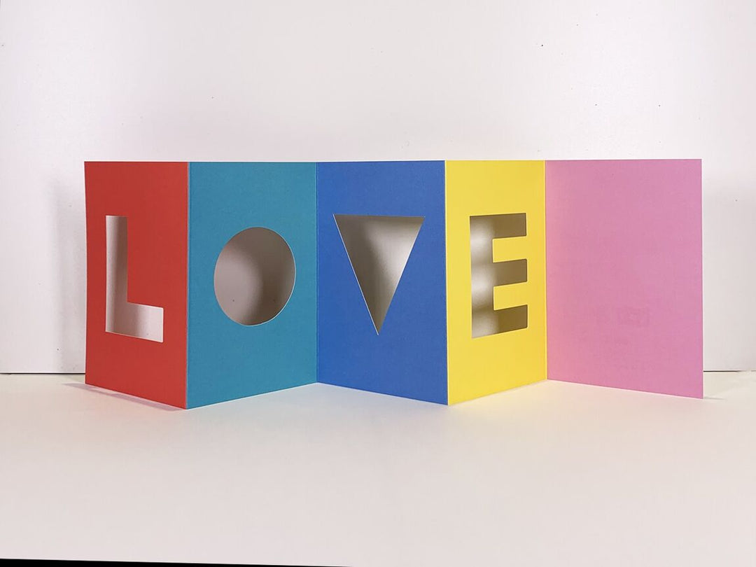 cut & make Glück wünschen LOVE - Cut Out Karte bei Nauli and Stories
