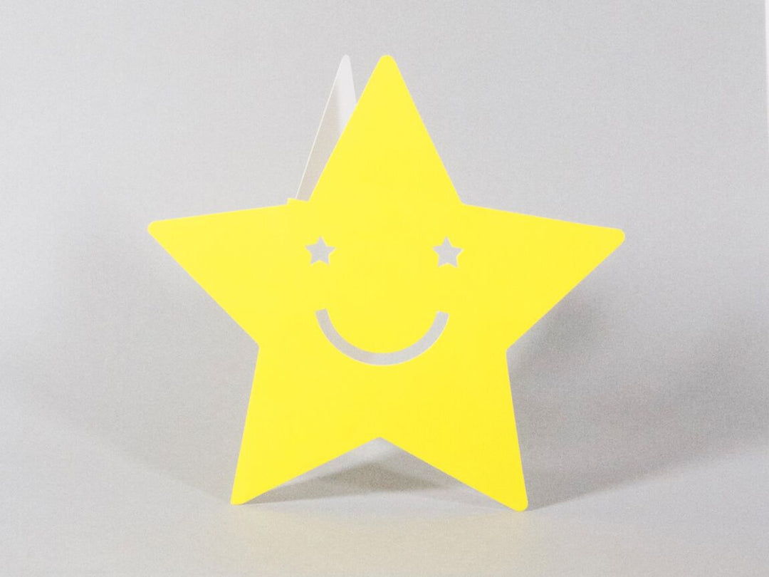 cut & make Grußkarte Happy Star -  Cut Out Karte bei Nauli and Stories