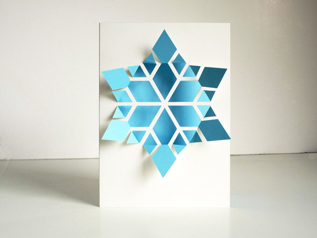 cut & make Hochzeitskarte Schneeflocke -  Fold Out Karte bei Nauli and Stories