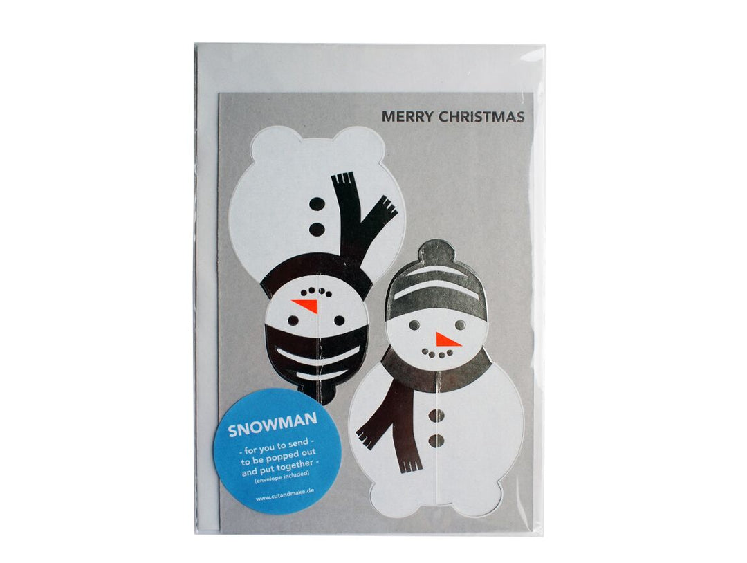 cut & make Winter Schneemann Karte bei Nauli and Stories