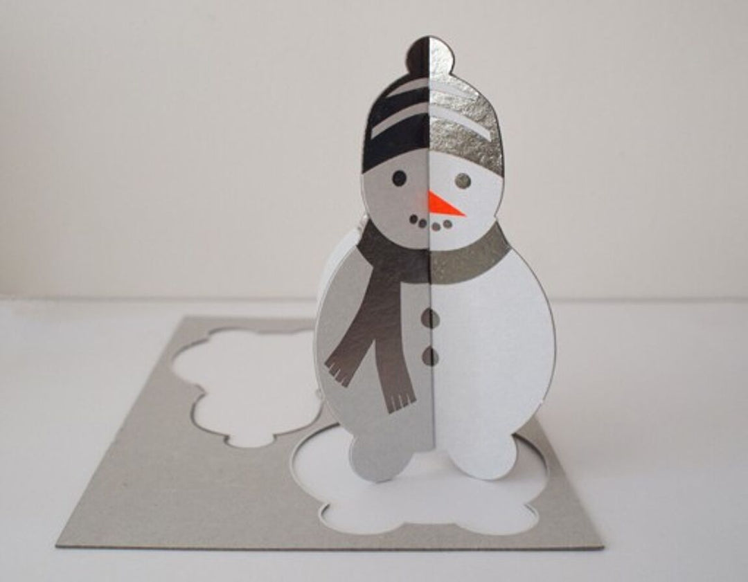 cut & make Winter Schneemann Karte bei Nauli and Stories