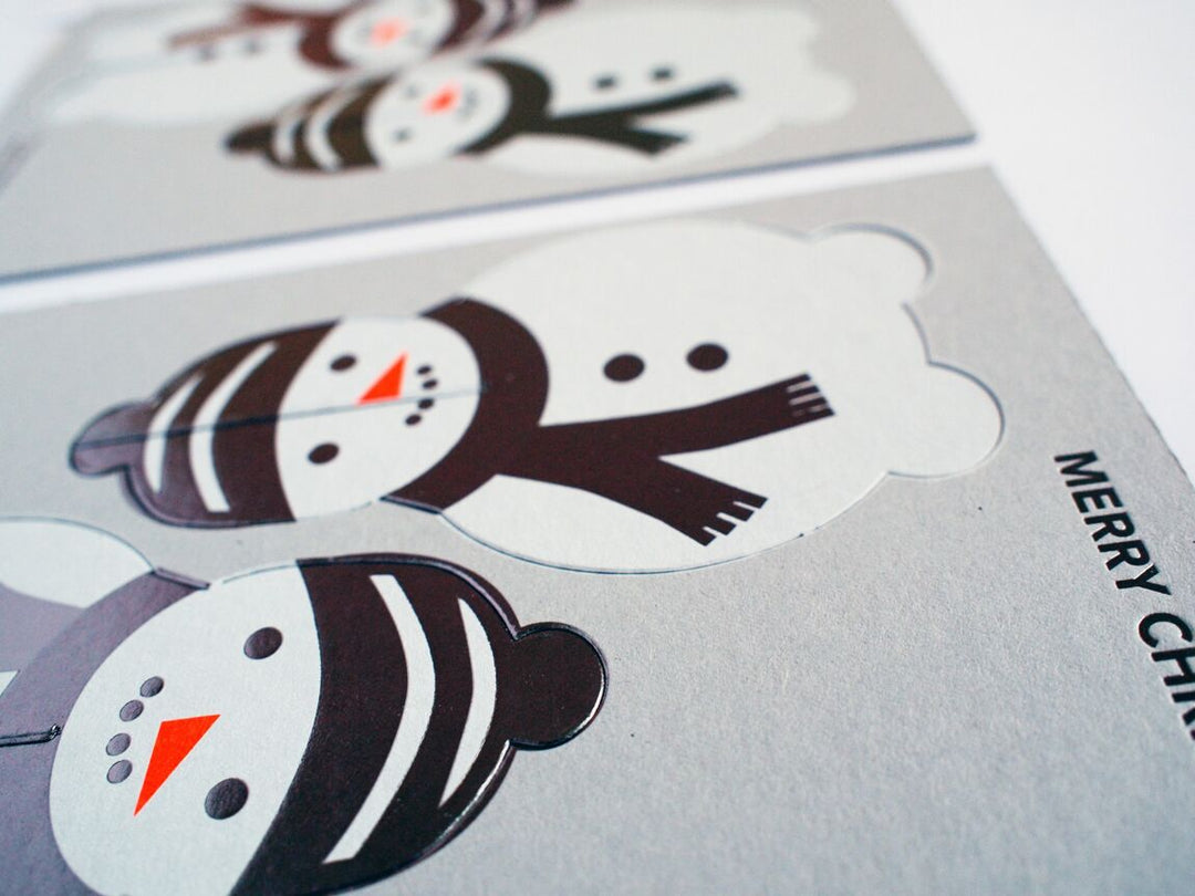 cut & make Winter Schneemann Karte bei Nauli and Stories