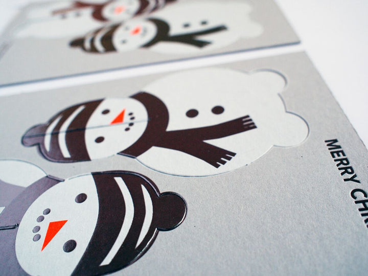 cut & make Winter Schneemann Karte bei Nauli and Stories