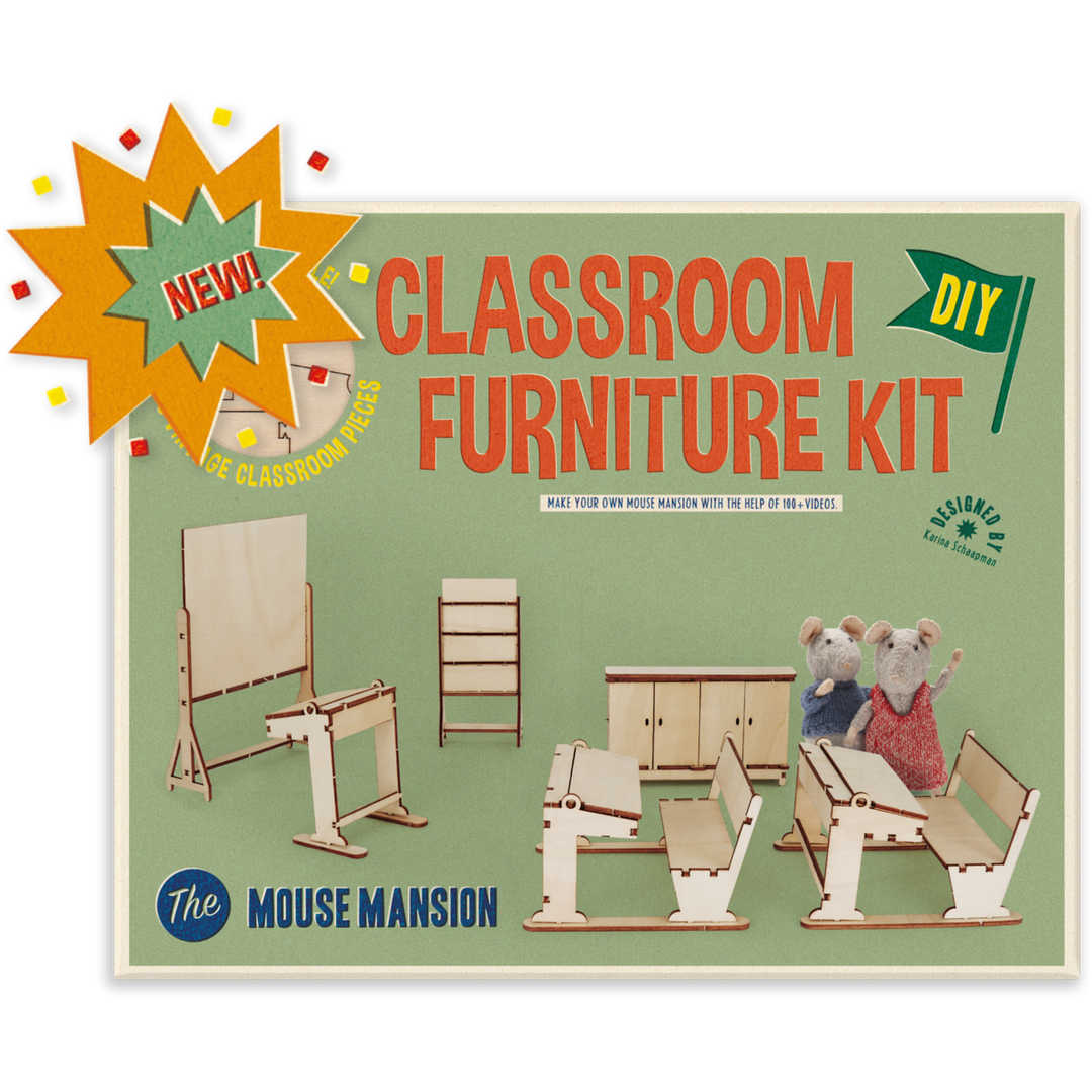 Das Mäusehaus Puppenhausmöbel Das Mäusehaus Möbelset Klassenzimmer bei Nauli and Stories