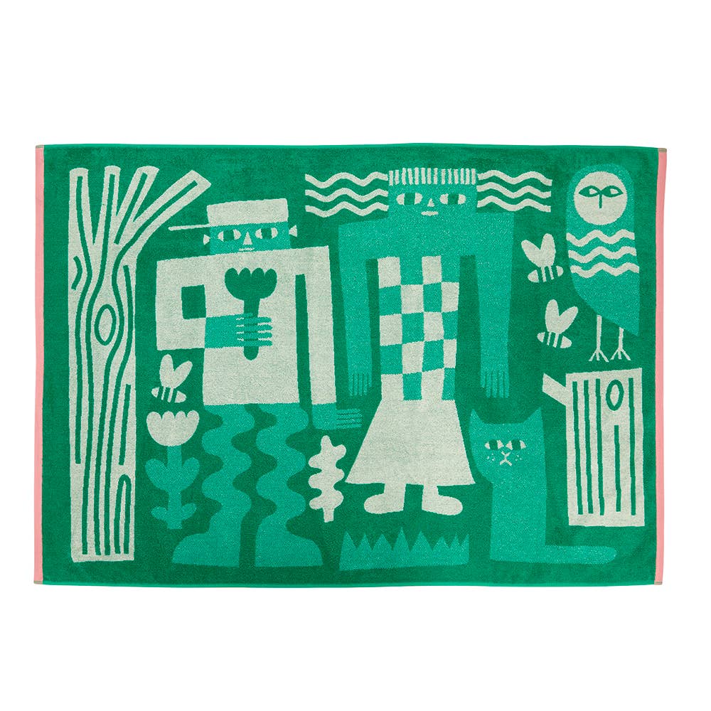 Donna Wilson Handtücher Riesenhandtuch Vögel und Bienen, 100 x 150 cm bei Nauli and Stories