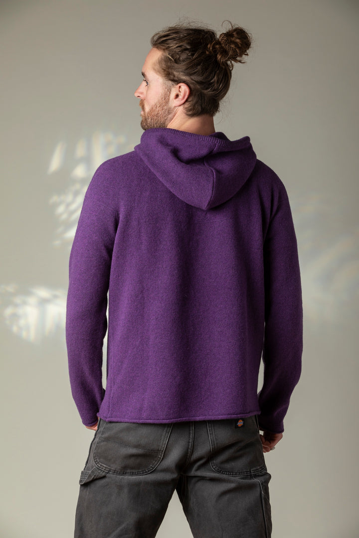 Eribé Pullover Corry Hoody Sweater Aubergine bei Nauli and Stories