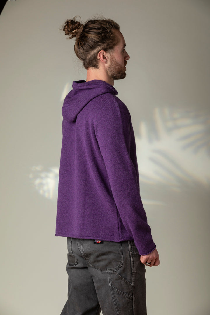 Eribé Pullover Corry Hoody Sweater Aubergine bei Nauli and Stories