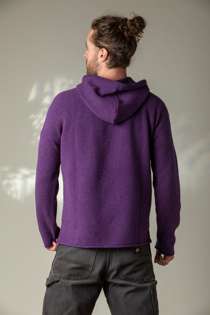 Eribé Pullover Corry Hoody Sweater Aubergine bei Nauli and Stories