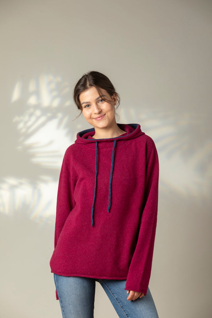 Eribé Pullover Unisex Pullover mit Kapuze - Corry Hoody Sweater Rosehip bei Nauli and Stories