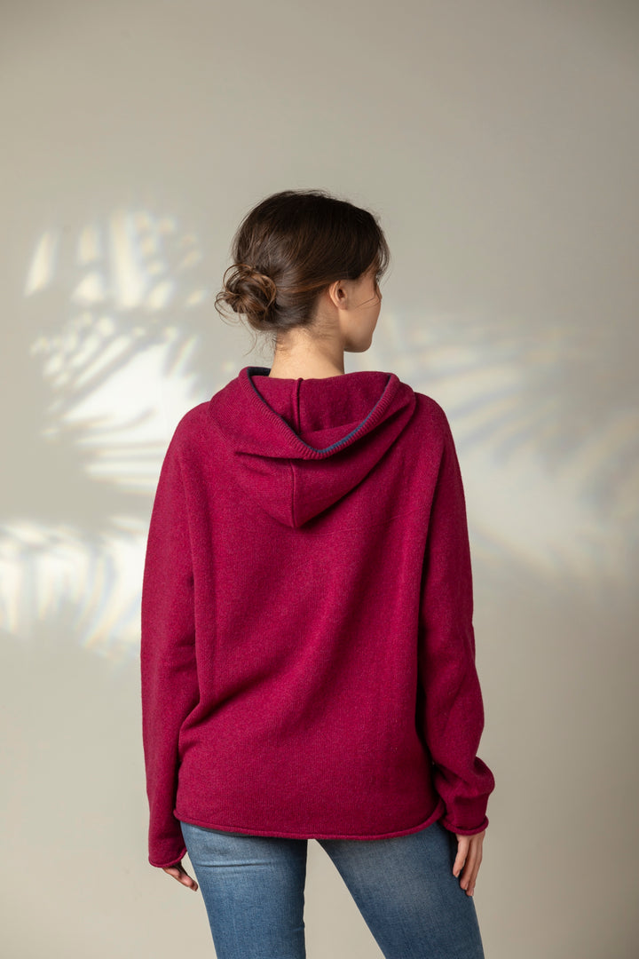 Eribé Pullover Unisex Pullover mit Kapuze - Corry Hoody Sweater Rosehip bei Nauli and Stories
