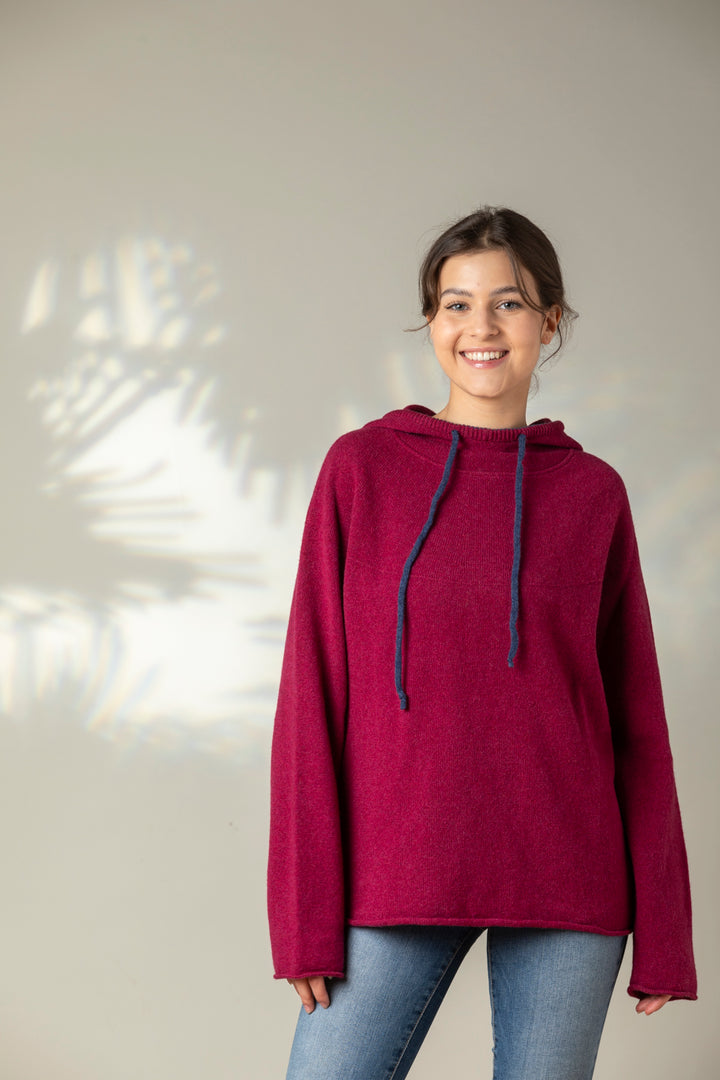 Eribé Pullover Unisex Pullover mit Kapuze - Corry Hoody Sweater Rosehip bei Nauli and Stories