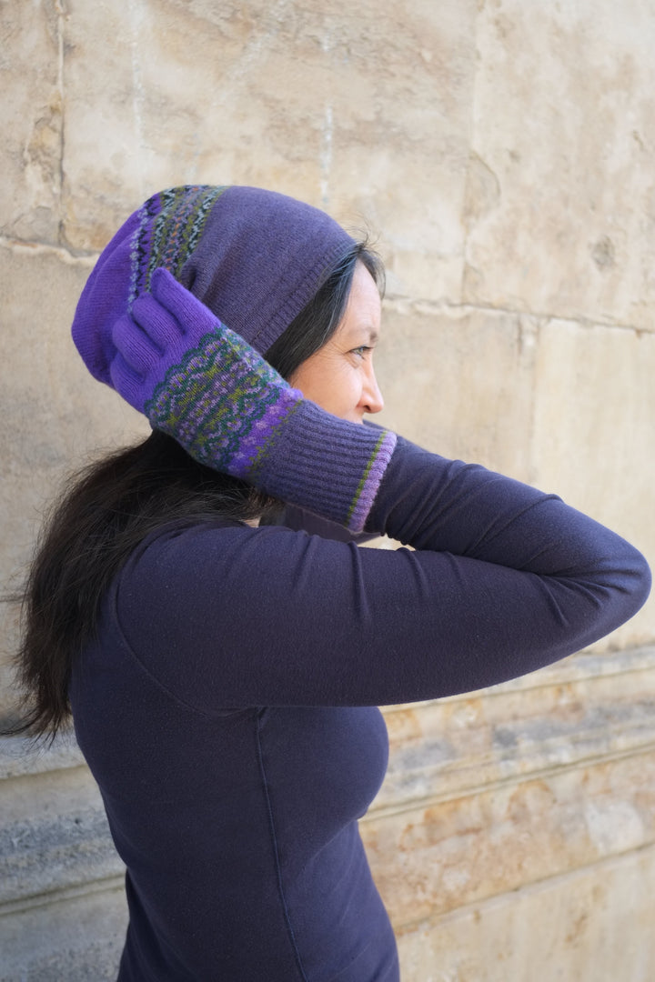 Eribé Mütze Mütze aus reiner Wolle - Alloa Beanie Violetta bei Nauli and Stories