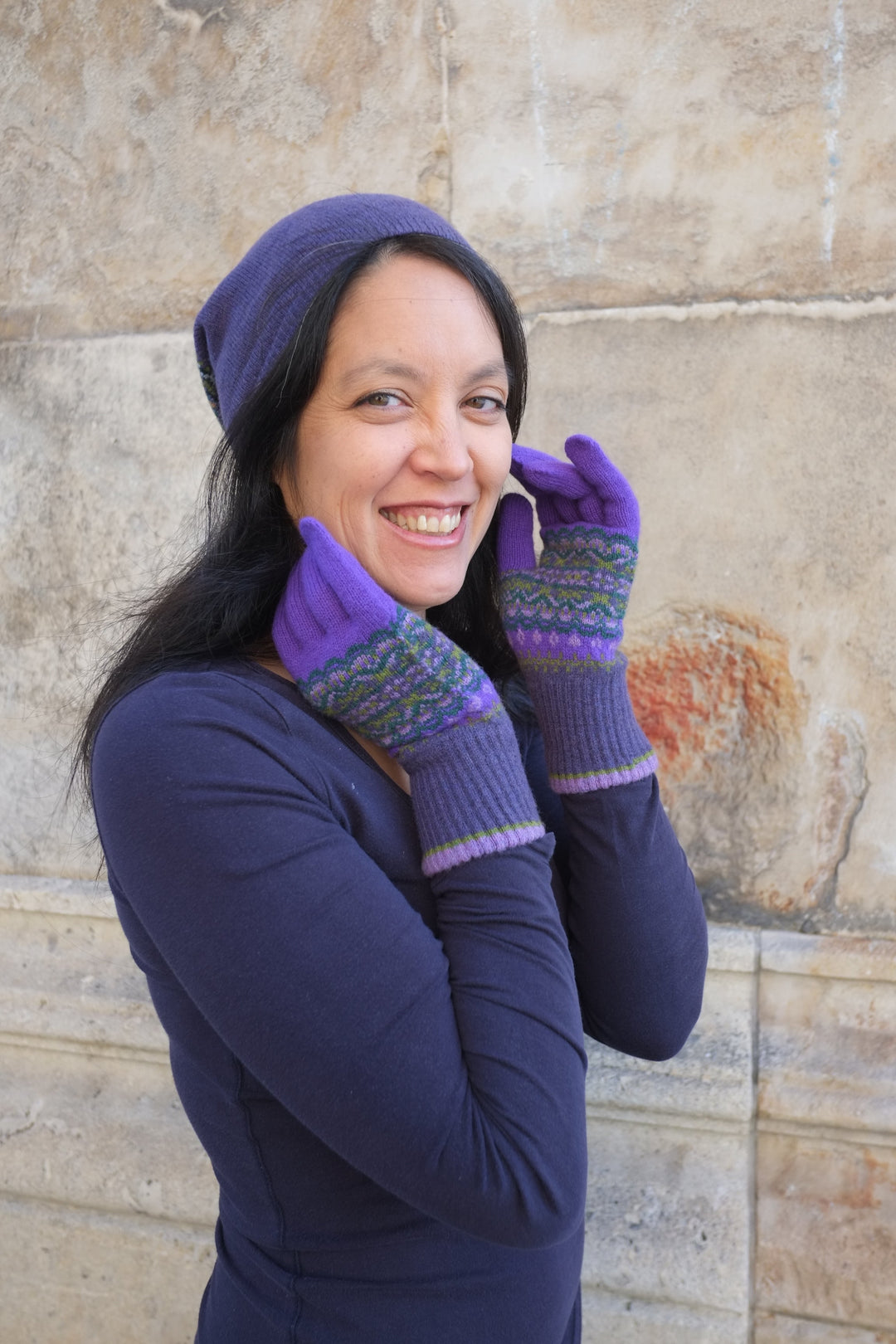 Eribé Mütze Mütze aus reiner Wolle - Alloa Beanie Violetta bei Nauli and Stories