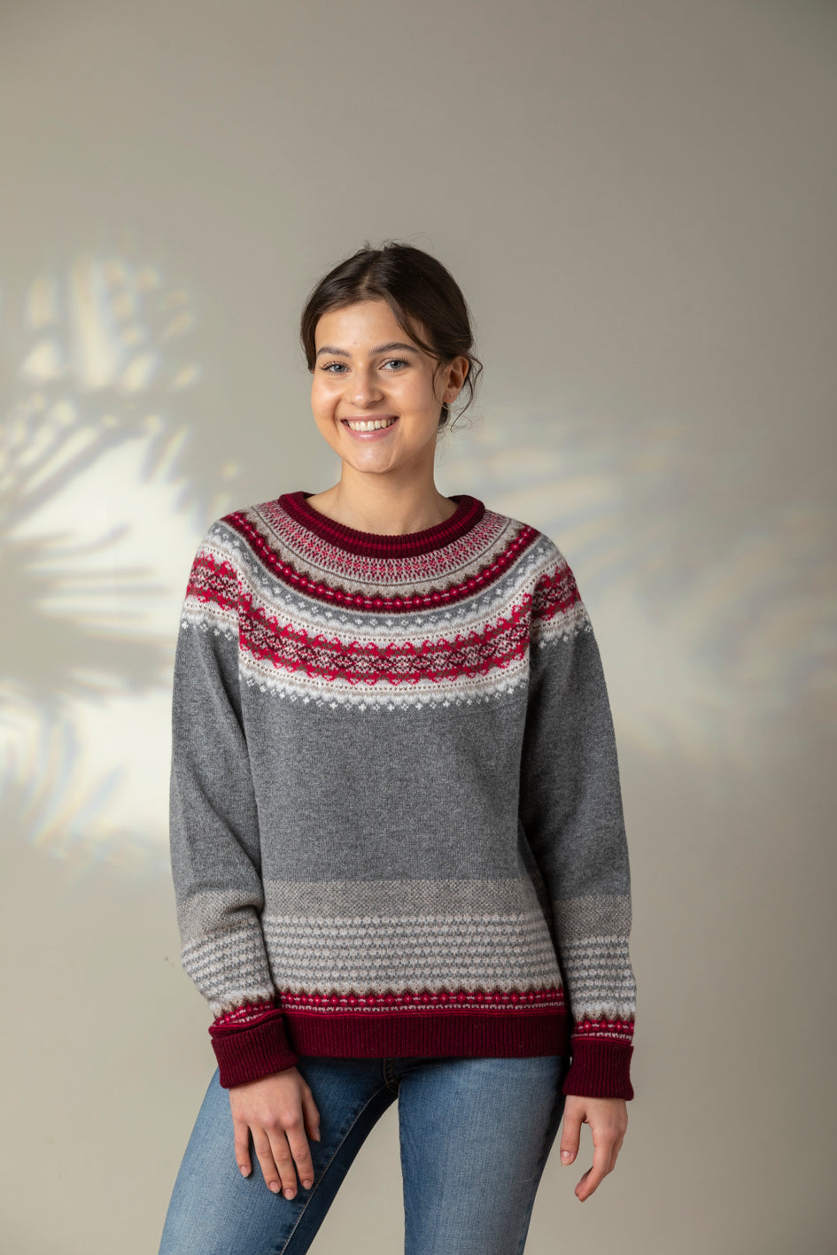 Eribé Pullover Wollpullover Alpine Sweater Greyberry bei Nauli and Stories
