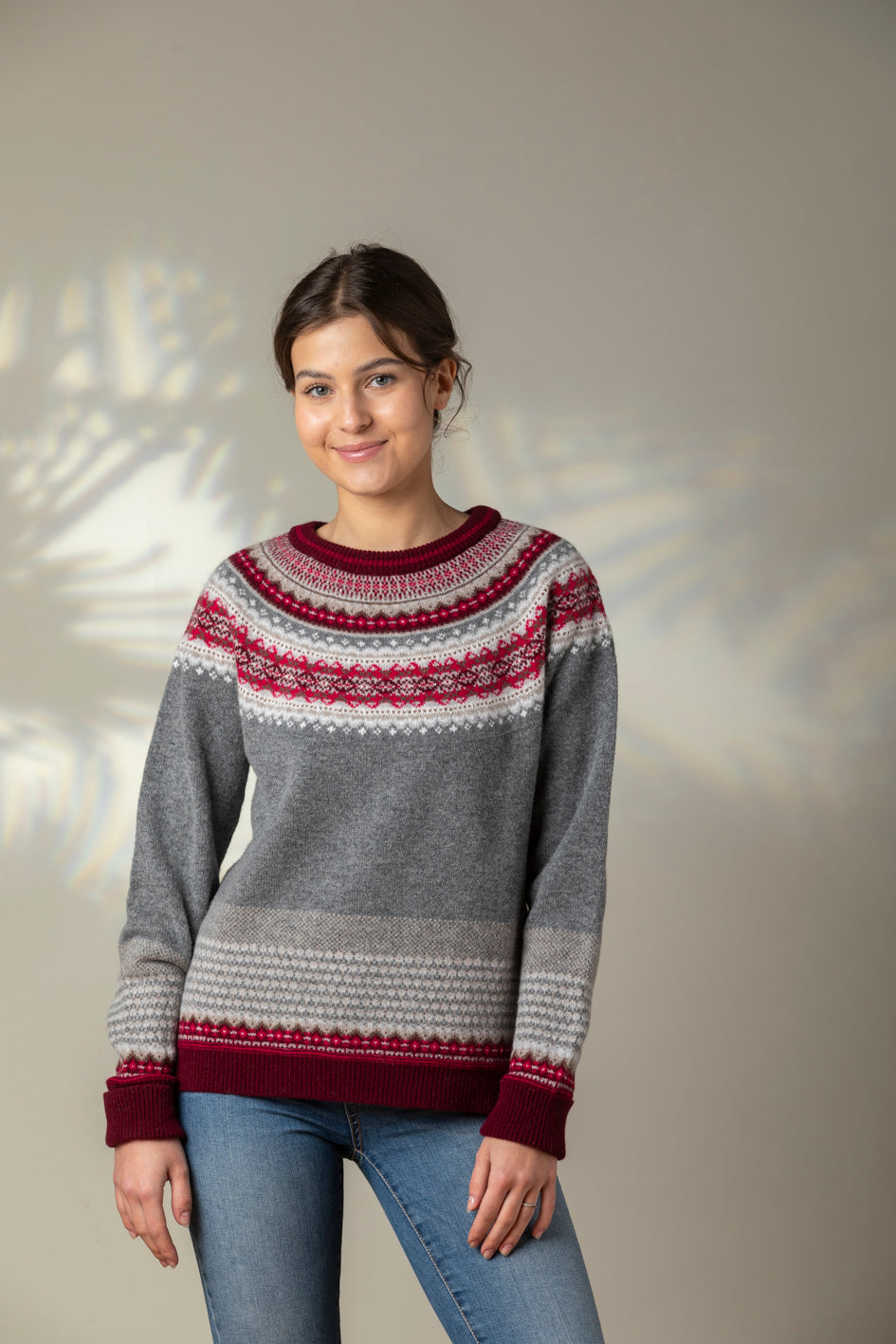 Eribé Pullover Wollpullover Alpine Sweater Greyberry bei Nauli and Stories