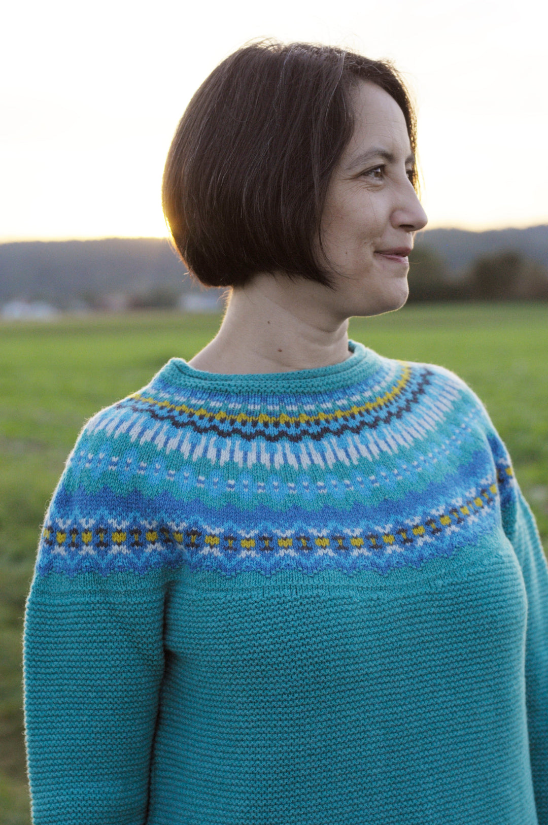 Eribé Pullover Damenpullover türkis aus reiner Wolle - Stonybrek Lagoon bei Nauli and Stories