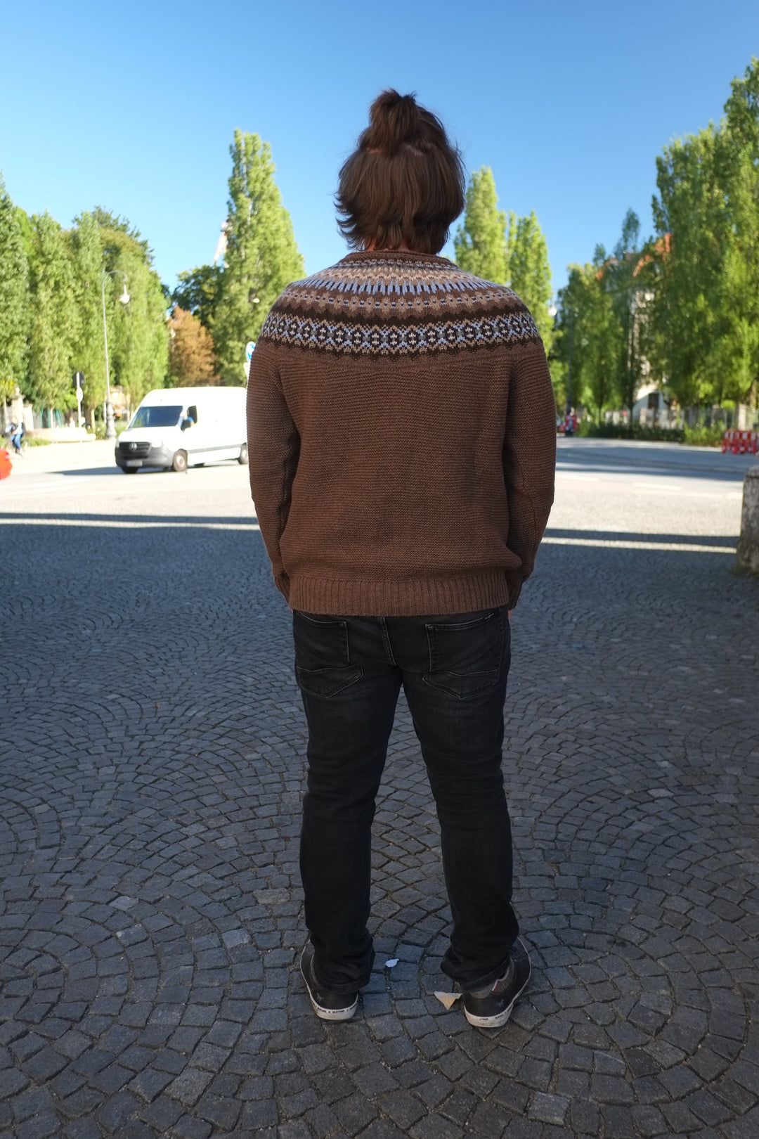 Éribe Pullover Herrenpullover aus reiner Wolle - Stonybrek Sweater Beaver