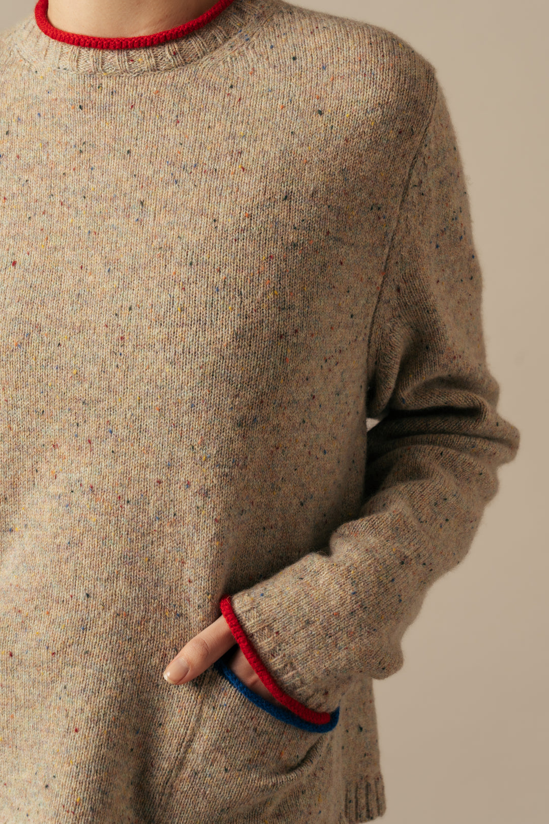 Eribé Pullover Tweed Nep Sweater Sand bei Nauli and Stories