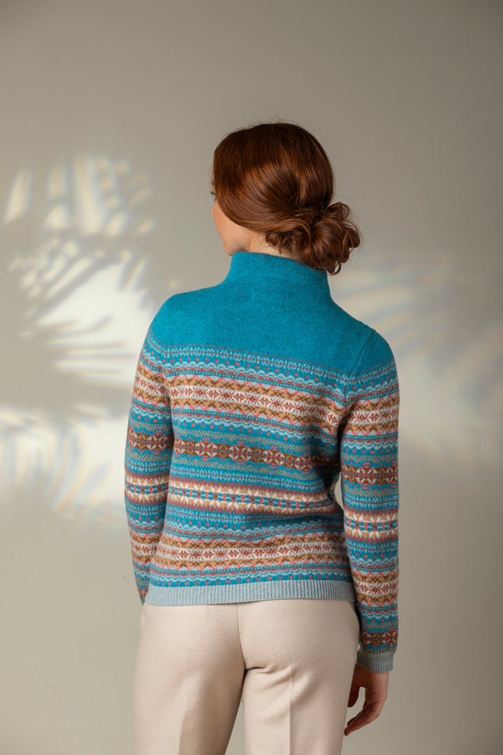 Eribé Pullover Winterpullover Kinross High Neck Sweater Topaz bei Nauli and Stories