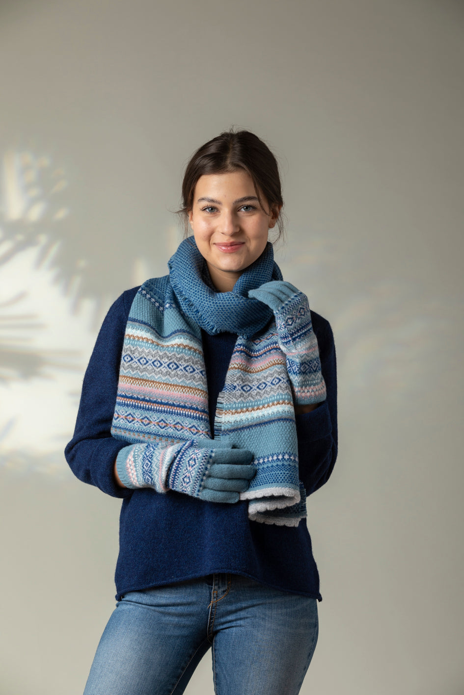 Eribé Schal Schal aus reiner Wolle - Alpine Scarf Dew bei Nauli and Stories