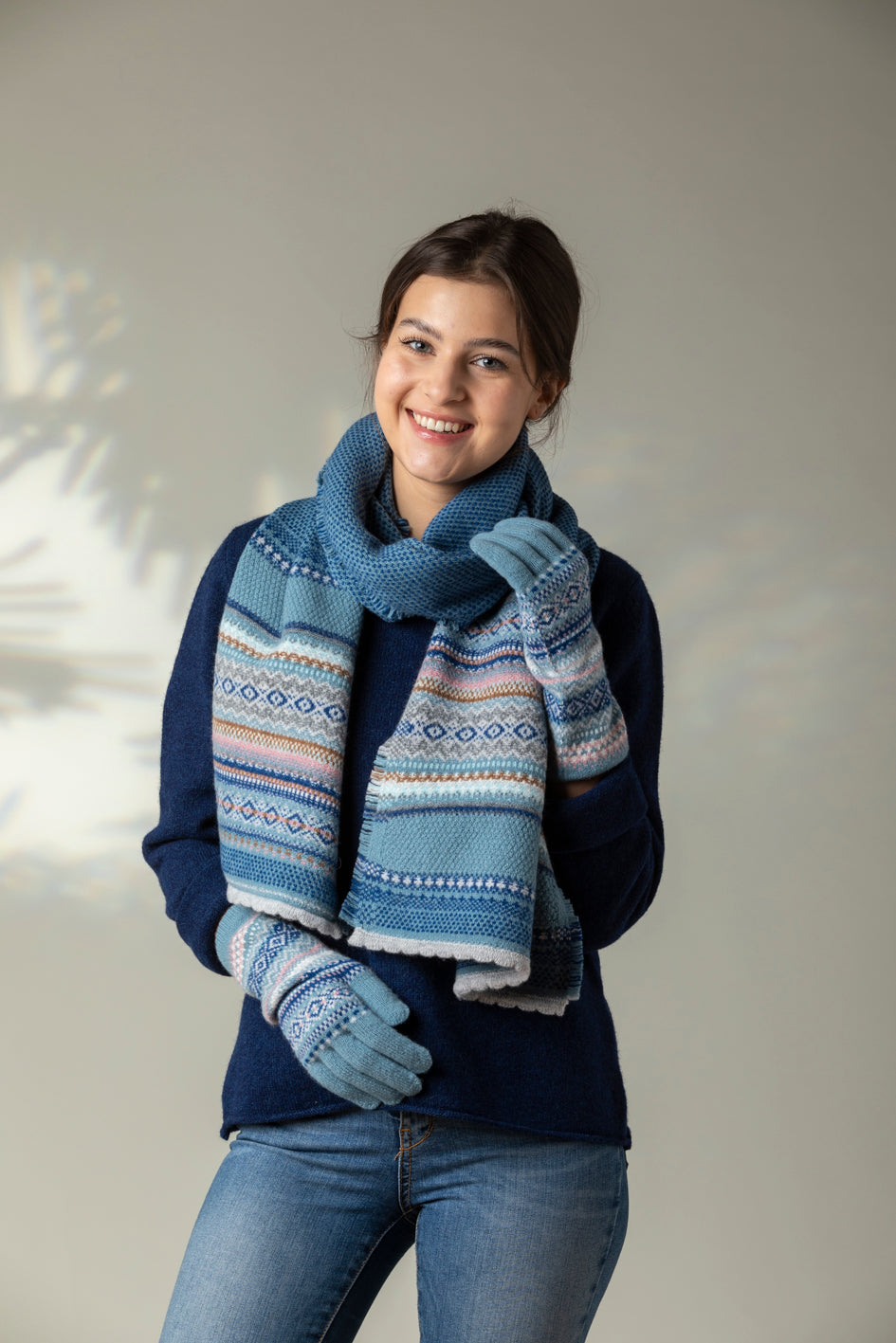 Eribé Schal Schal aus reiner Wolle - Alpine Scarf Dew bei Nauli and Stories