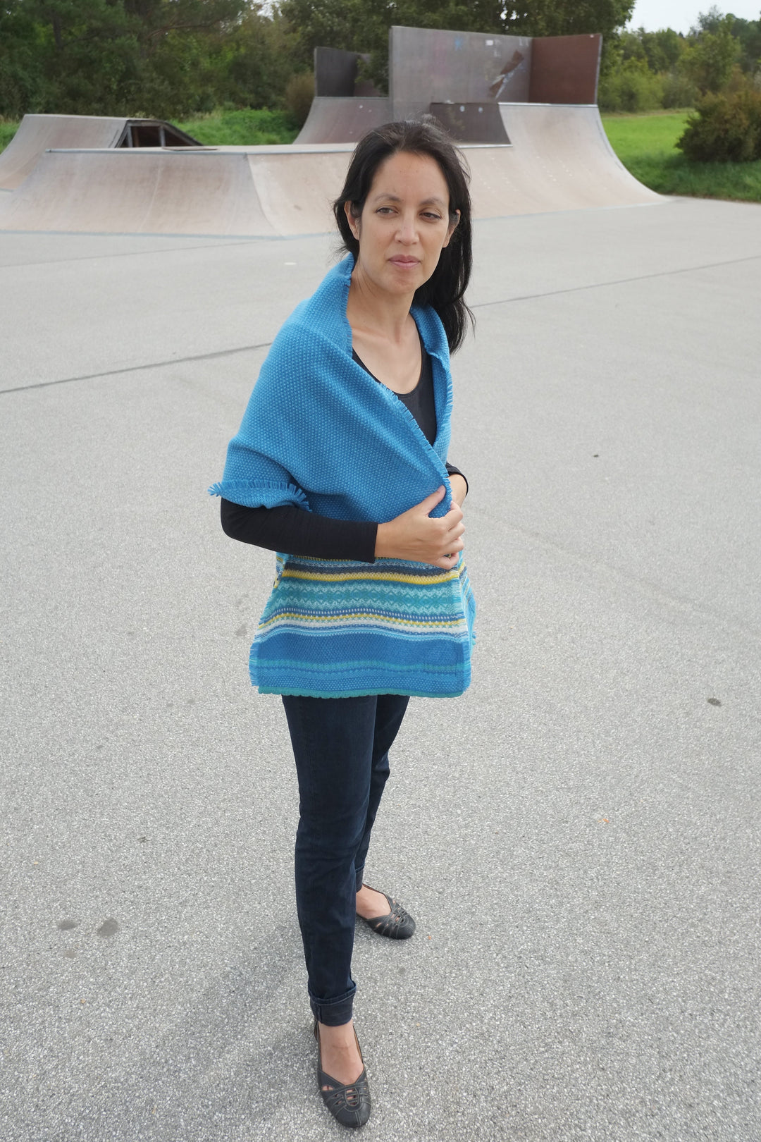 Eribé Schal Schal aus reiner Wolle - Alpine Turquoise bei Nauli and Stories