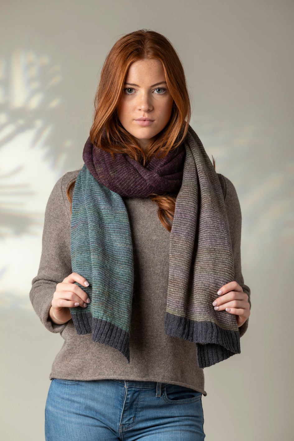 Eribé Schal Treeline Wrap Metallic- breiter Schal aus Lammwolle bei Nauli and Stories