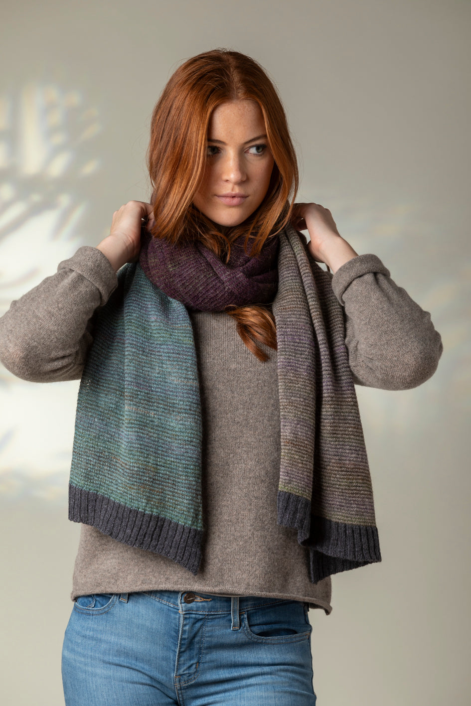 Eribé Schal Treeline Wrap Metallic- breiter Schal aus Lammwolle bei Nauli and Stories