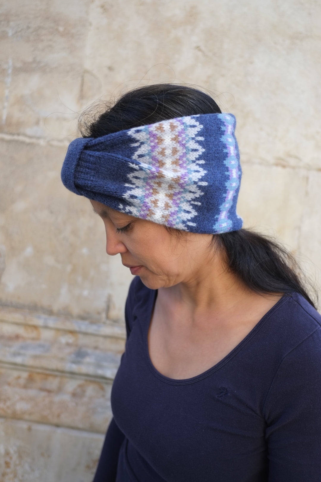 Eribé Stirnband Alloa Turban Hat Arctic Night bei Nauli and Stories