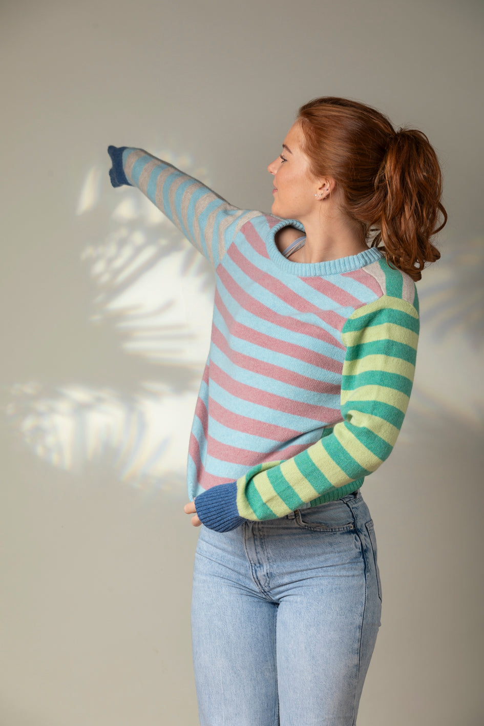 Eribé Pullover Stobo Stripe Sweater (reversible) Calamine bei Nauli and Stories