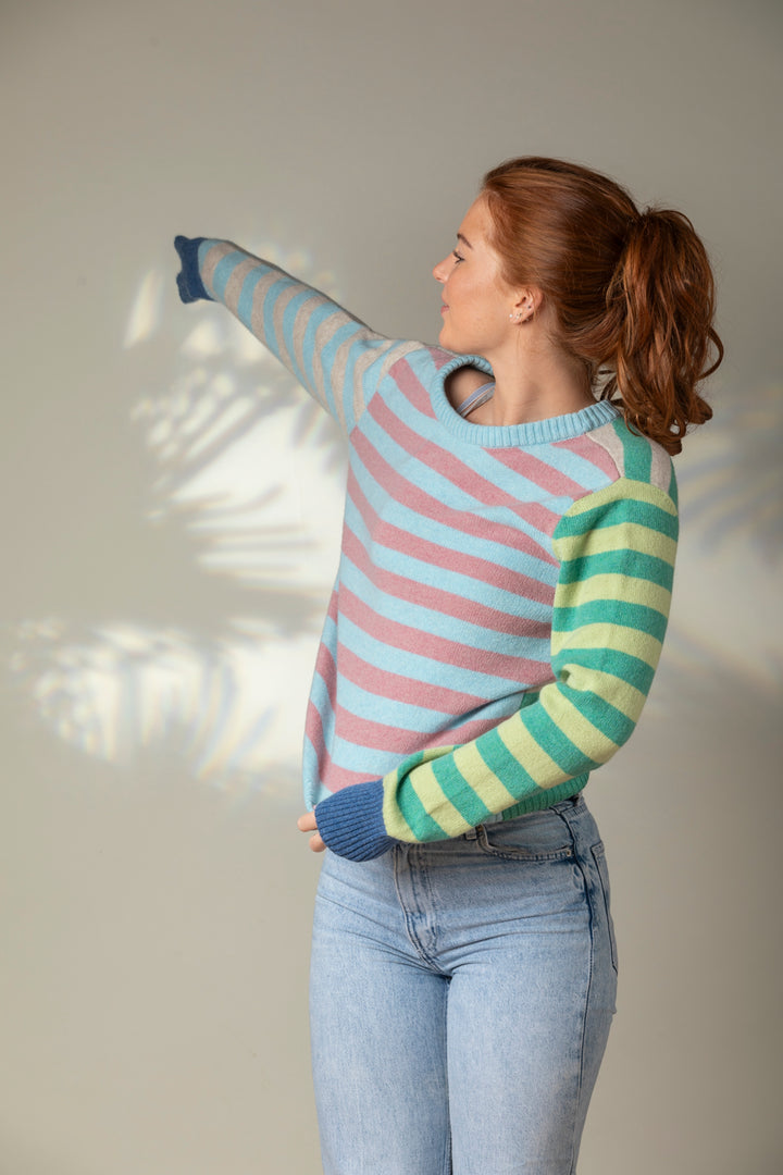 Eribé Pullover Stobo Stripe Sweater (reversible) Calamine bei Nauli and Stories