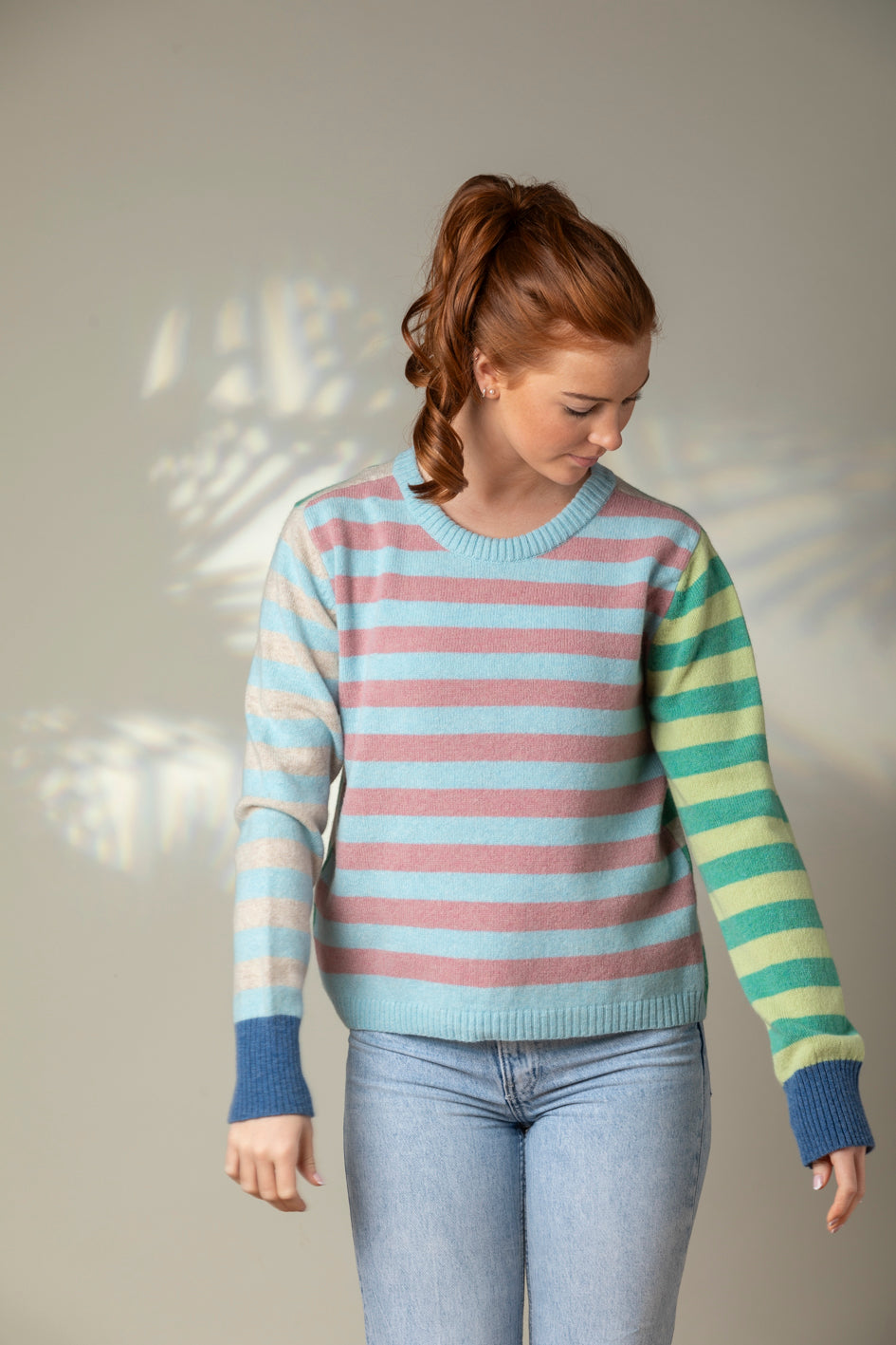 Eribé Pullover Stobo Stripe Sweater (reversible) Calamine bei Nauli and Stories