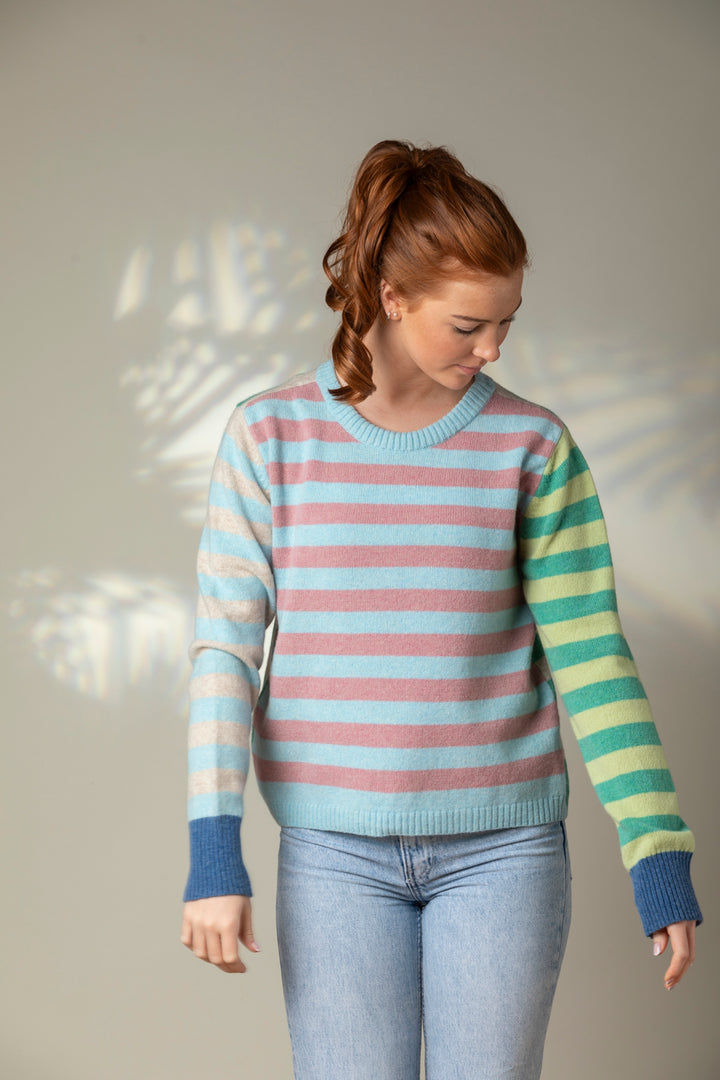 Eribé Pullover Stobo Stripe Sweater (reversible) Calamine bei Nauli and Stories